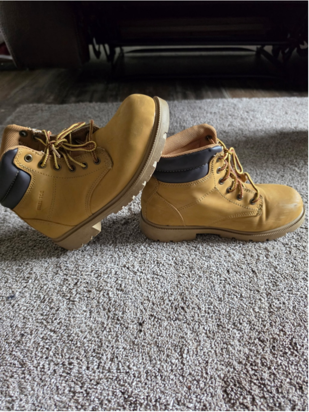 Women’s Size 8 Steel Toe Work Boots Wheat Tan ASTM F2413 Safety Boots